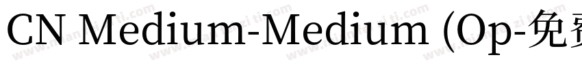 CN Medium-Medium (Op字体转换
